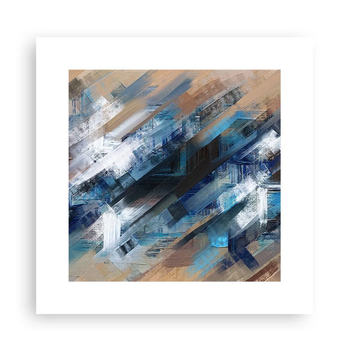 Póster - En una inclinación azul - 30x30 cm