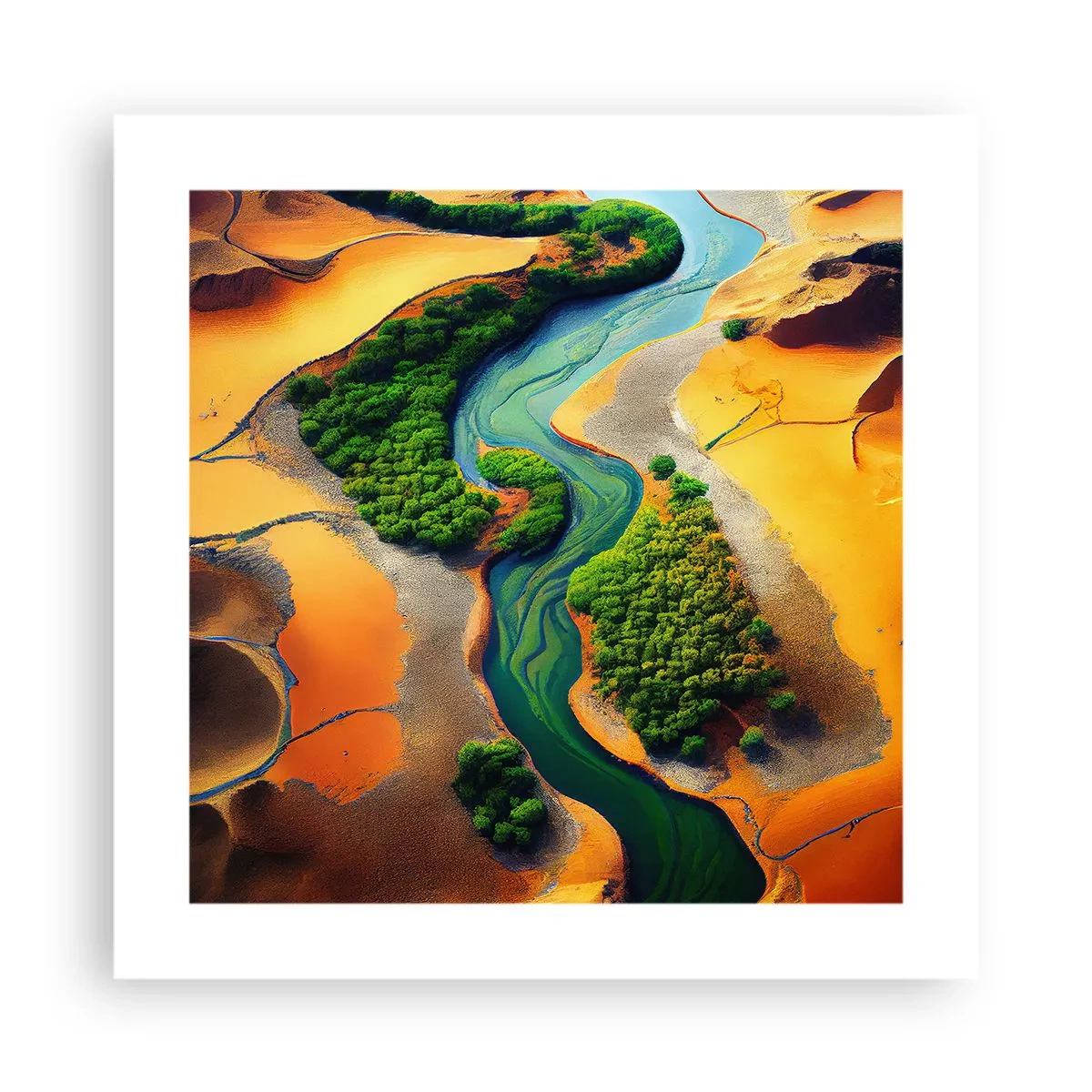 Póster - Río que da vida - 40x40 cm