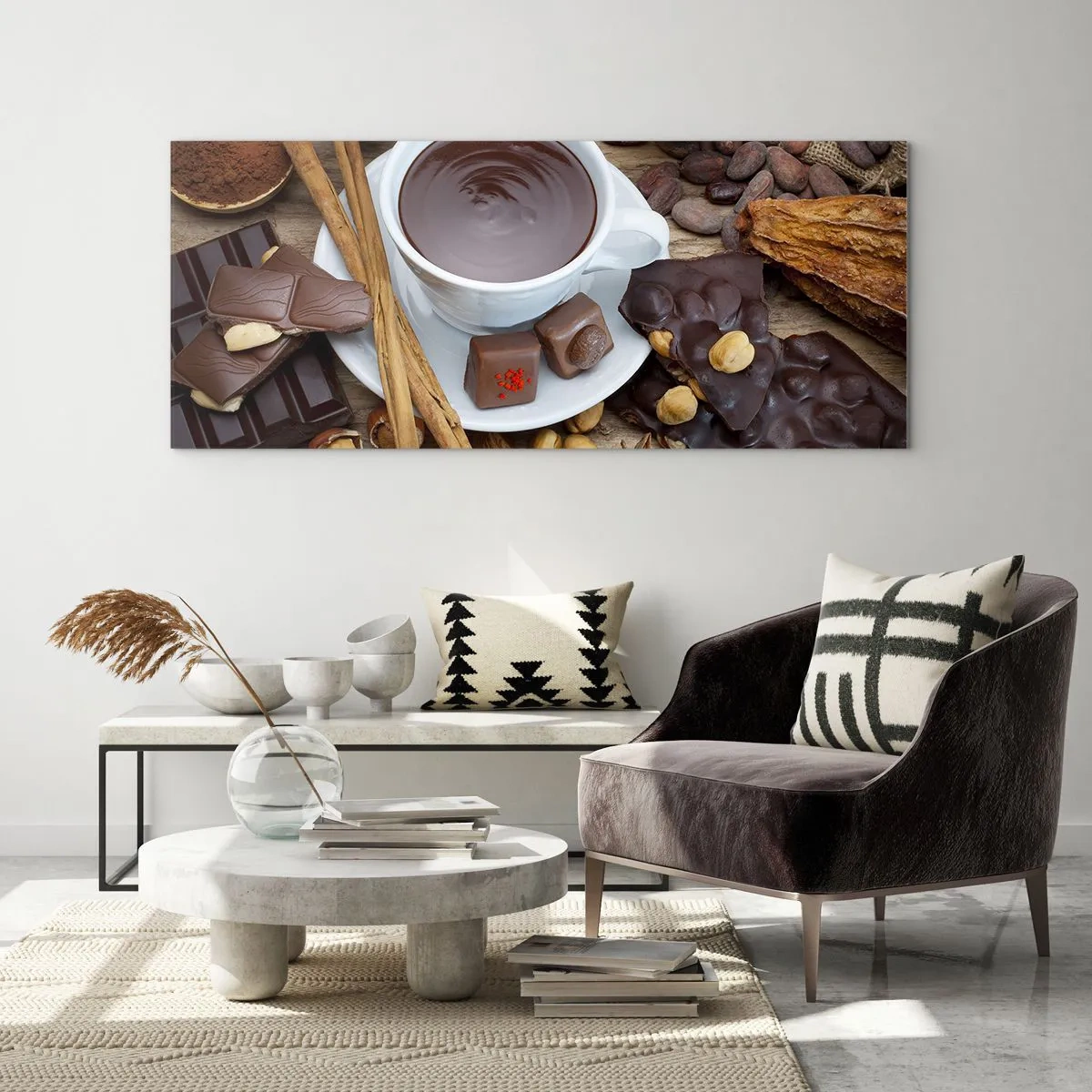 Cuadro sobre vidrio - Impresiones sobre Vidrio - Chocolate de ensueño - 100x40 cm