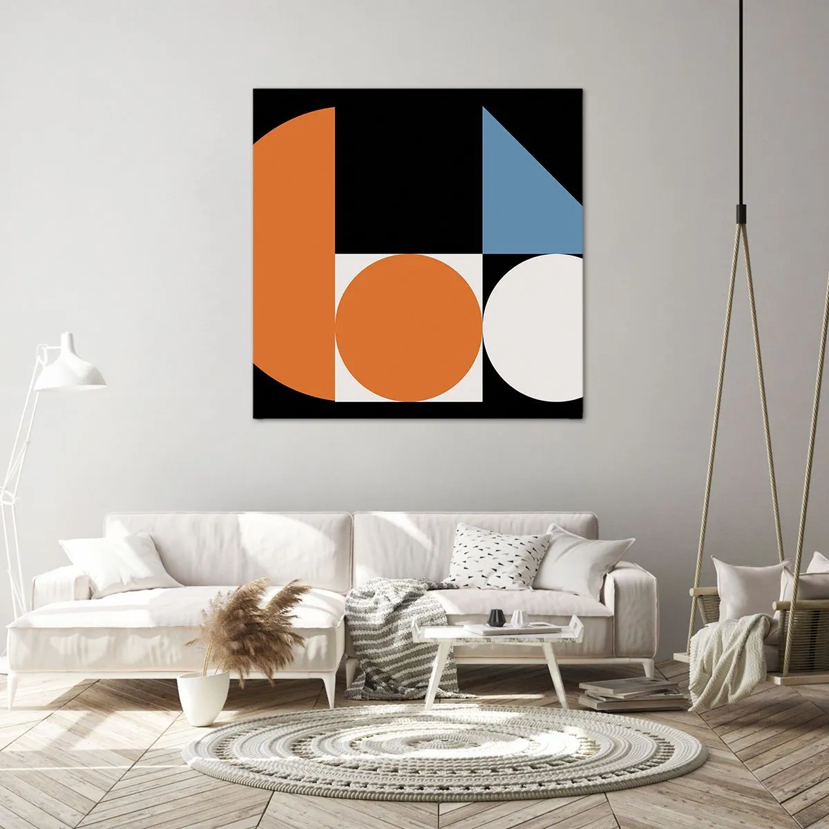 Cuadro sobre lienzo - Impresión de Imagen - Diseño con figuras - 50x50 cm