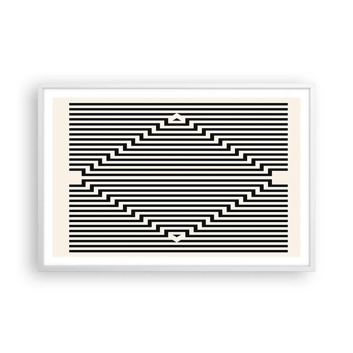 Póster en marco blanco - Ilusión geométrica - 91x61 cm