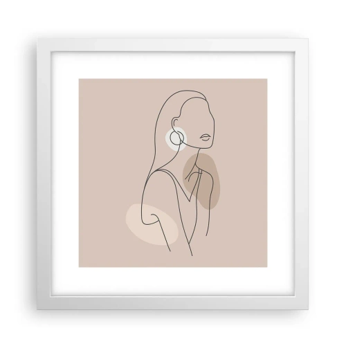 Póster en marco blanco - Un icono de la inocencia - 30x30 cm