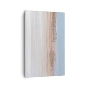 Cuadro sobre lienzo - Impresión de Imagen - Un paisaje sutil en tonos pastel de azul y beige. - 80x120cm - Paisaje ambiguo - Decoración de pared moderna para salón y dormitorio ARTTOR