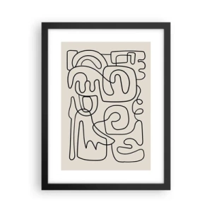 Póster en marco negro - El camino correcto - 30x40 cm