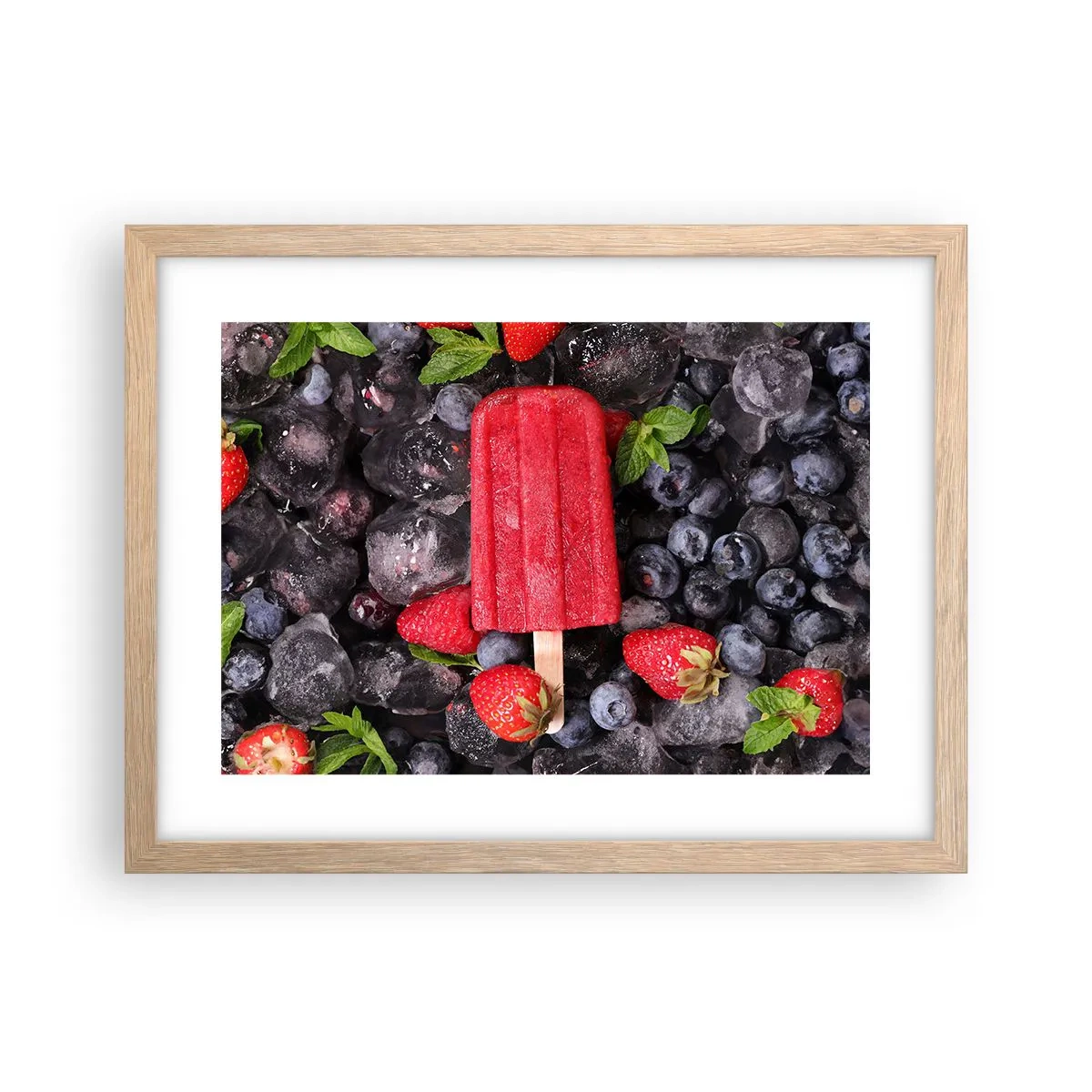 Póster en marco roble claro - El sabor del verano caluroso - 40x30 cm