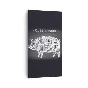 Cuadro sobre lienzo - Impresión de Imagen - Manual del carnicero - 55x100 cm