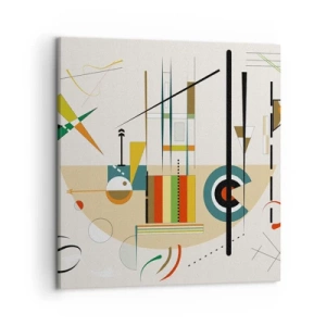 Cuadro sobre lienzo - Impresión de Imagen - Y el mundo ríe - 50x50 cm