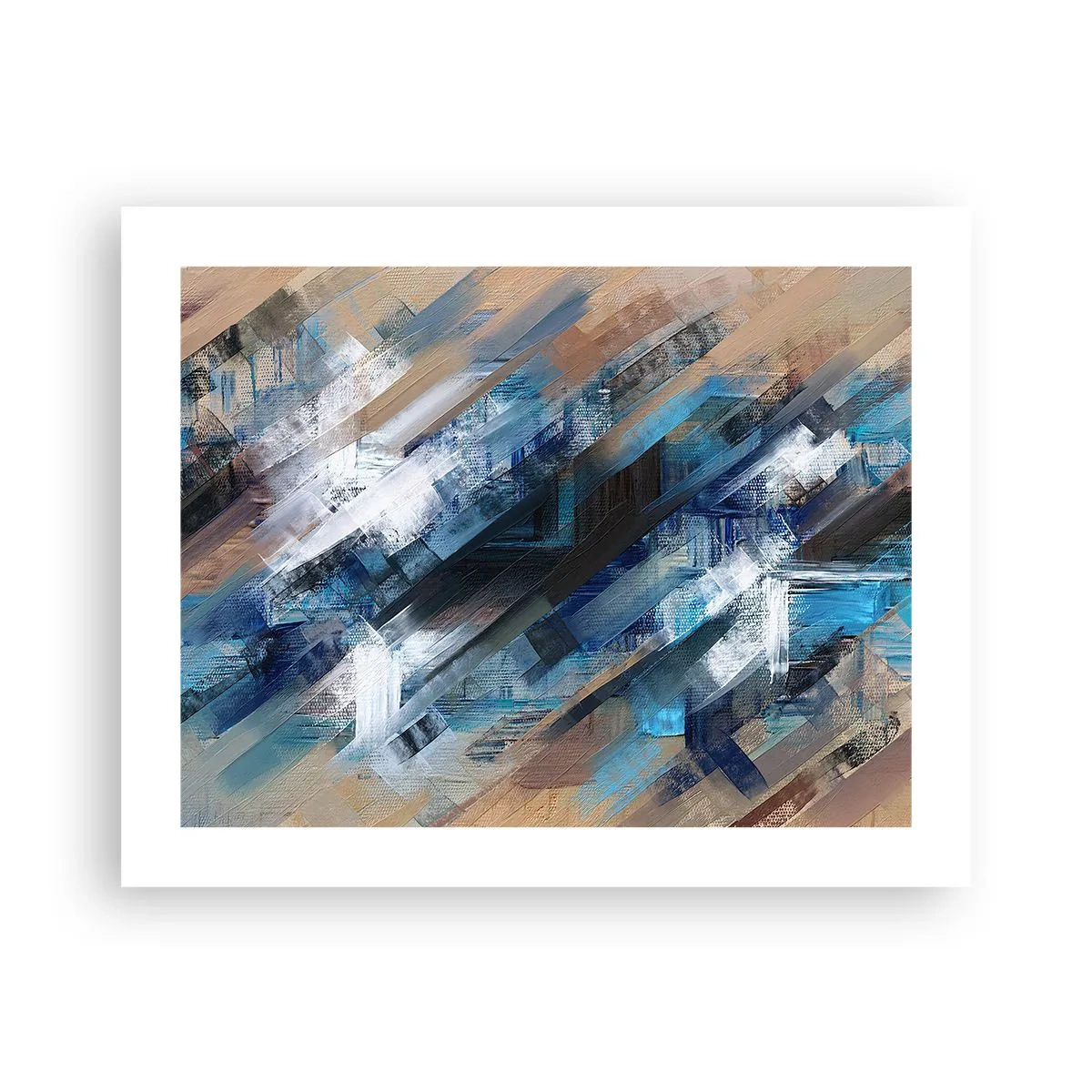Póster - En una inclinación azul - 50x40 cm
