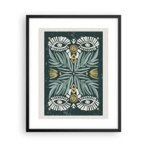 Póster en marco negro - Como un recorte folclórico - 40x50 cm