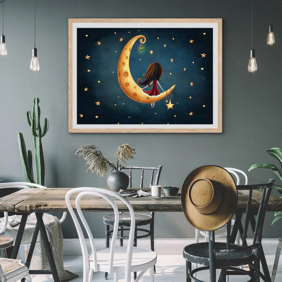 Póster en marco roble claro - Érase una vez... - 40x30 cm