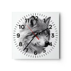 Reloj de pared - Reloj de vidrio - Alfa - sin duda - 30x30 cm