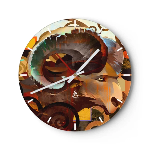 Reloj de pared - Reloj de vidrio - Magia - religiones - rituales - 40x40 cm