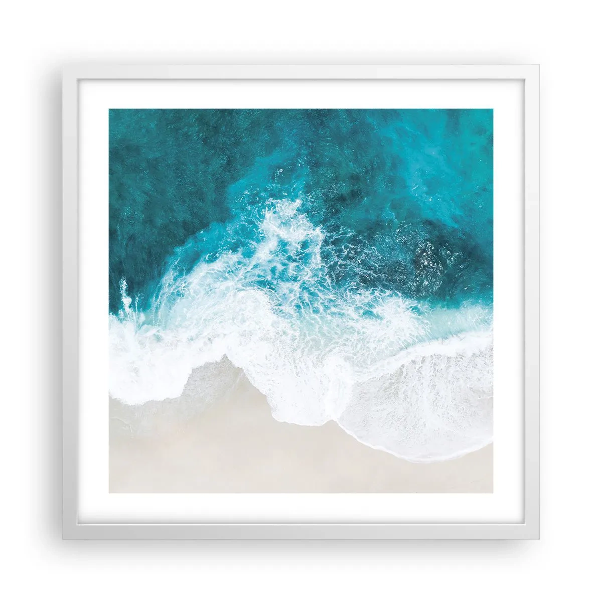 Póster en marco blanco - Una caricia natural - 50x50 cm