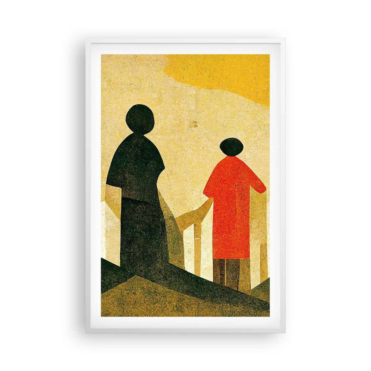 Póster en marco blanco - Todavía lejos del destino - 61x91 cm