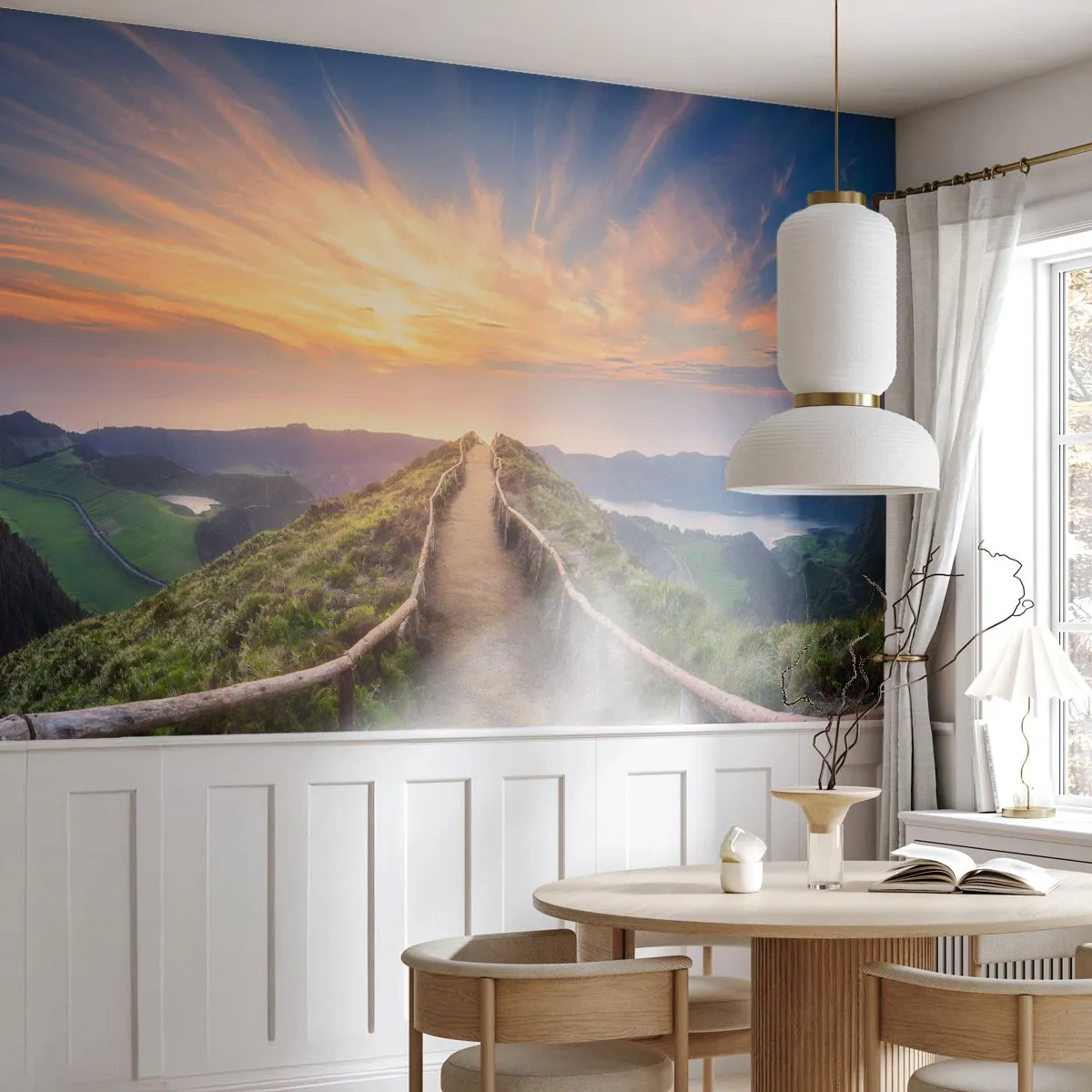 Fotomural Premium Canvas - Cerca del cielo - paisaje de montaña, Naturaleza, Atardecer - 250x175 cm
