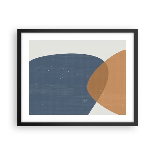 Póster en marco negro - Óvalos e influencias - 50x40 cm