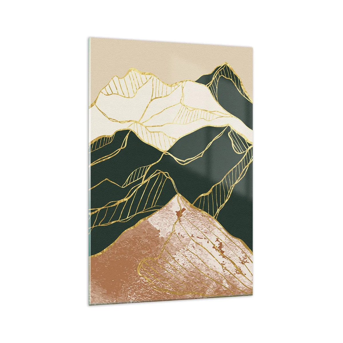 Cuadro sobre vidrio - Impresiones sobre Vidrio - Picos de oro - 70x100 cm