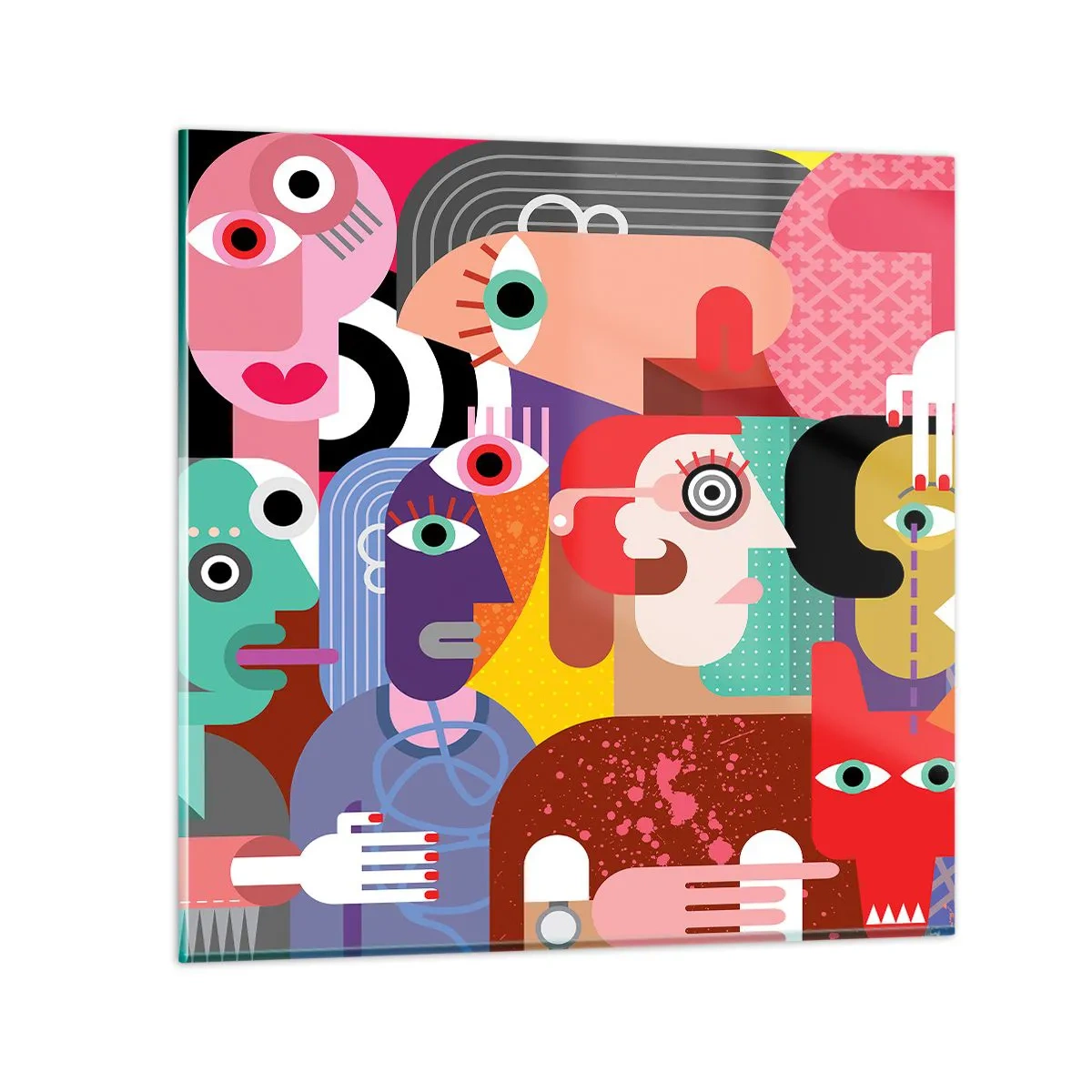 Cuadro sobre vidrio - Impresiones sobre Vidrio - Estilo Picasso - 70x70 cm