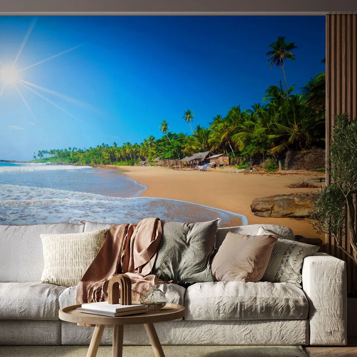 Fotomural Premium Sand - Un lugar exótico para ti - Paisaje, Mar, playa Paraíso - 450x315 cm