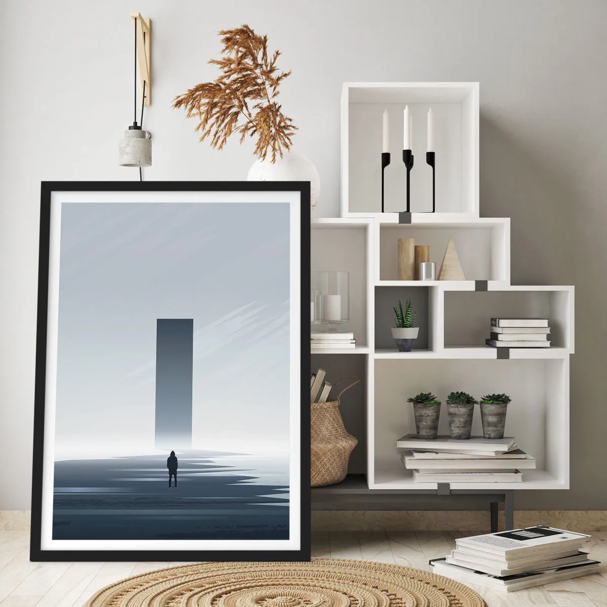 Póster en marco negro - ¿Oportunidad o amenaza? - 40x50 cm