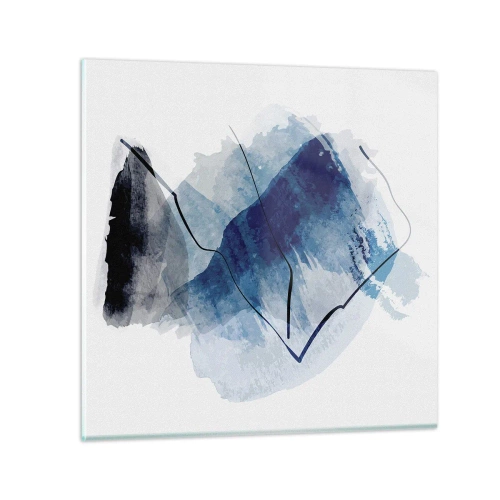Cuadro sobre vidrio - Impresiones sobre Vidrio - Montaña helada - 30x30 cm