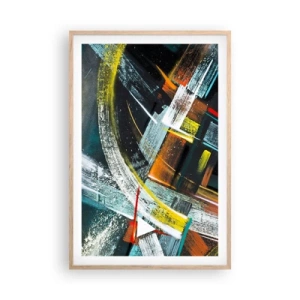Póster en marco roble claro - La energía del movimiento - 61x91 cm