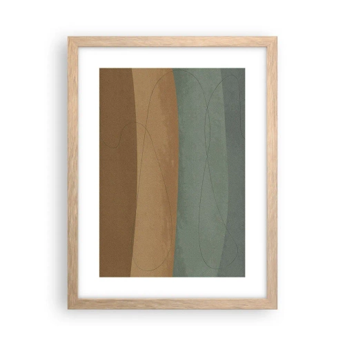 Póster en marco roble claro - Composición horizontal - 30x40 cm
