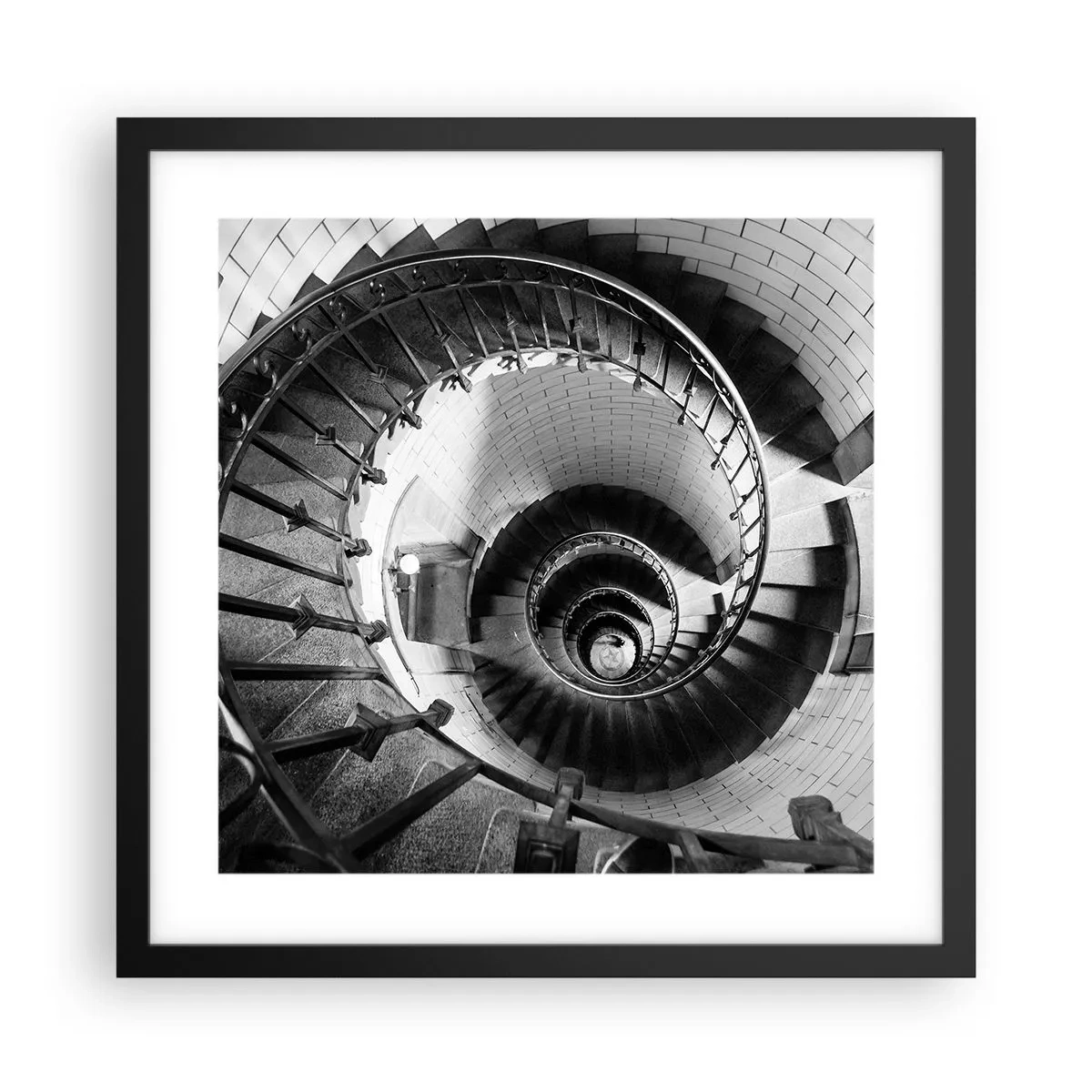 Póster en marco negro - Cada vez más alto - 40x40 cm