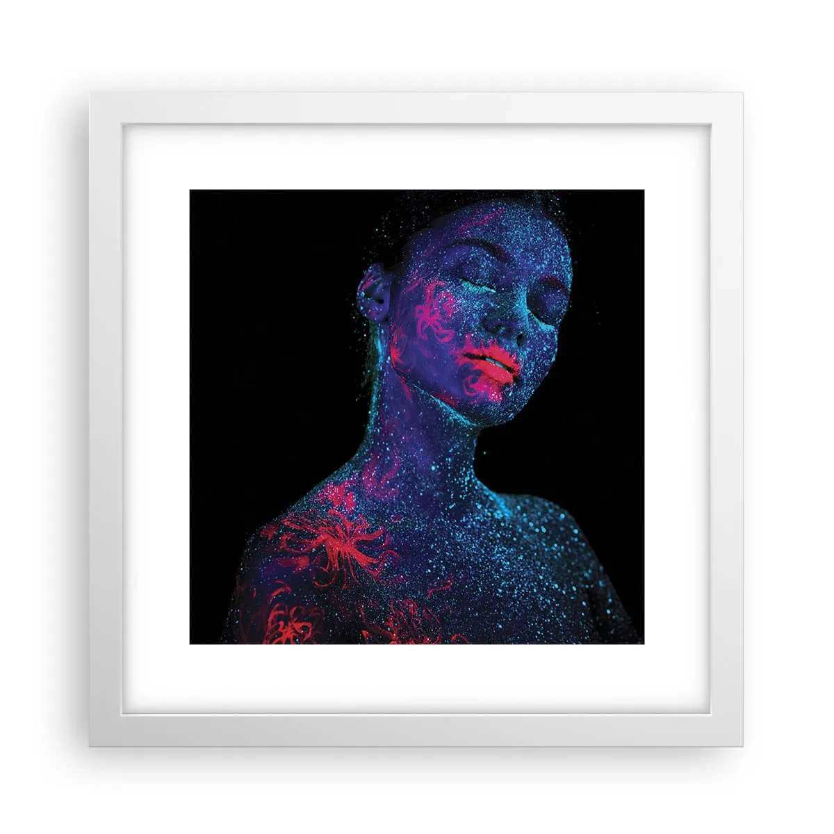 Póster en marco blanco - En polvo de estrellas - 30x30 cm