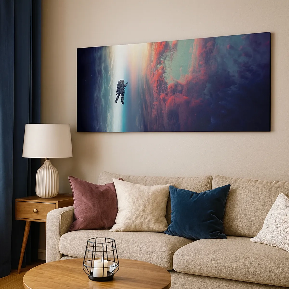 Cuadro sobre lienzo - Impresión de Imagen - Enfrentarse al universo - 30x30 cm