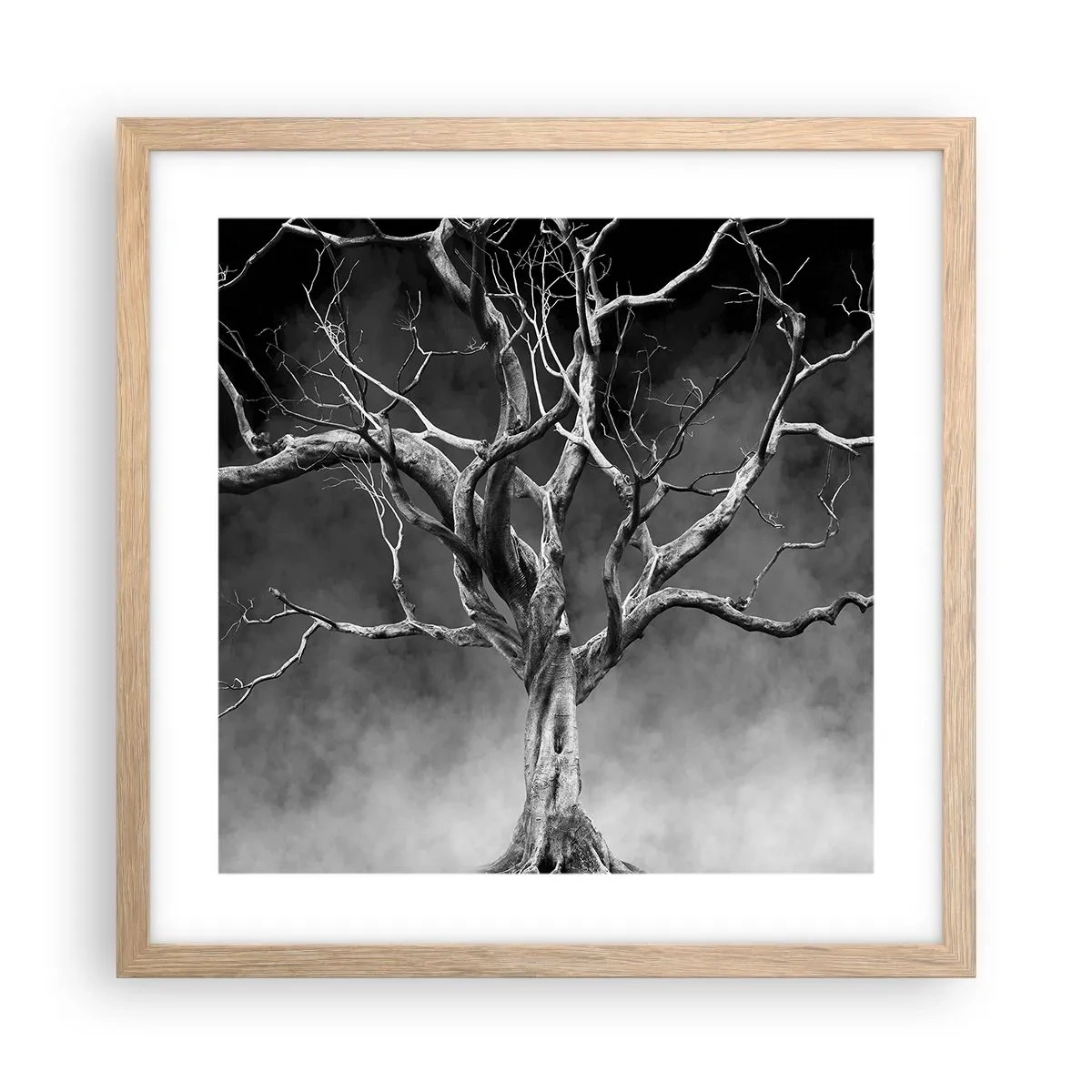 Póster en marco roble claro - Primordial y sagrado - 40x40 cm