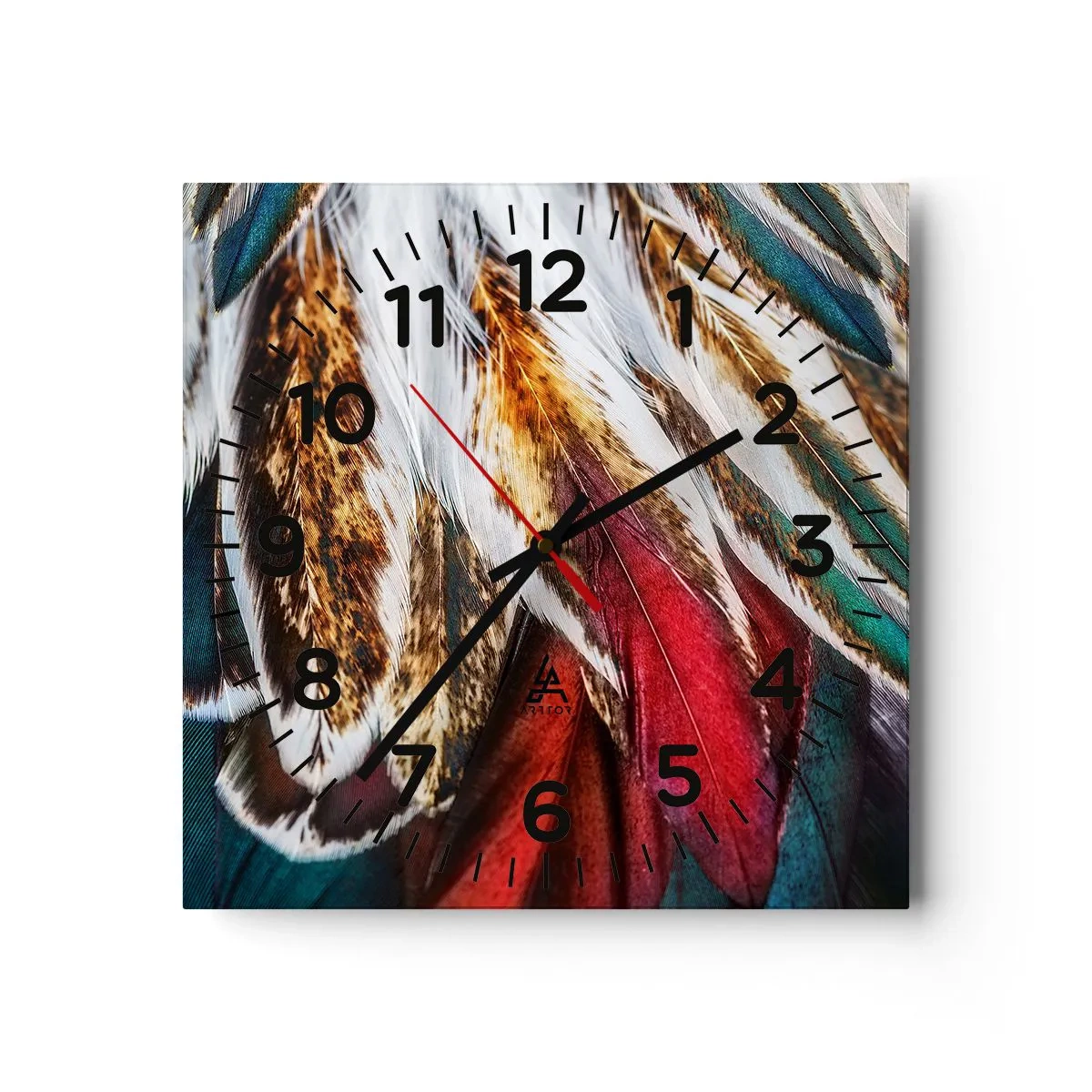 Reloj de pared - Reloj de vidrio - Los misterios del vuelo - 30x30 cm