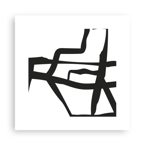 Póster - Construcción en blanco y negro - 30x30 cm