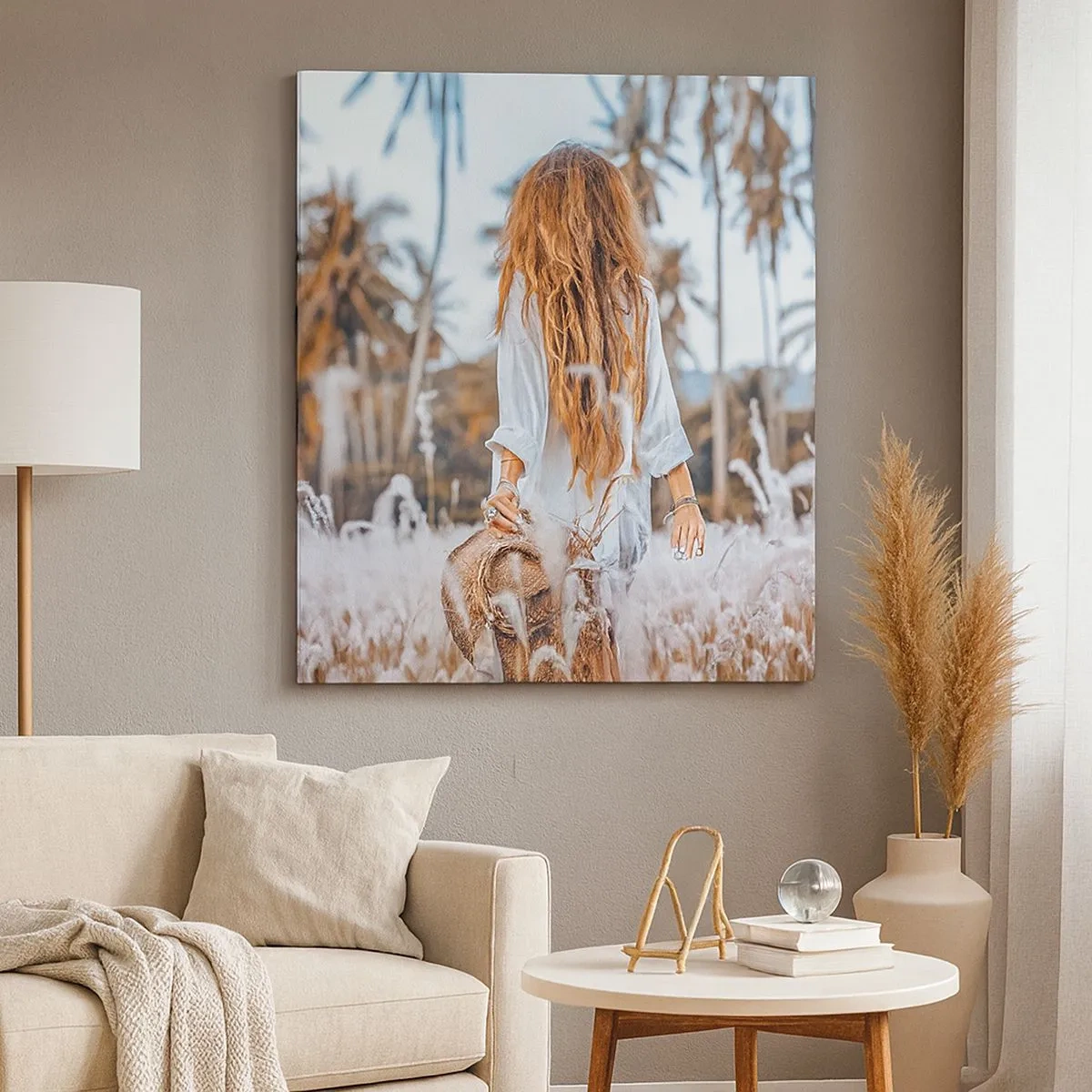 Cuadro sobre lienzo - Impresión de Imagen - Nacida en el plumón de la Tierra - 30x30 cm