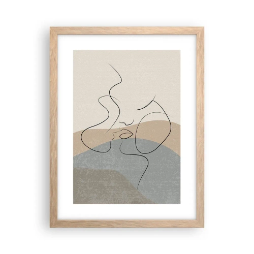 Póster en marco roble claro - Como una pincelada - 30x40 cm