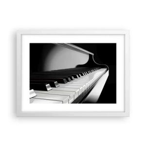 Póster en marco blanco - Armonía musical - 40x30 cm