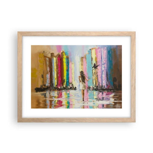 Póster en marco roble claro - Sígueme - 40x30 cm