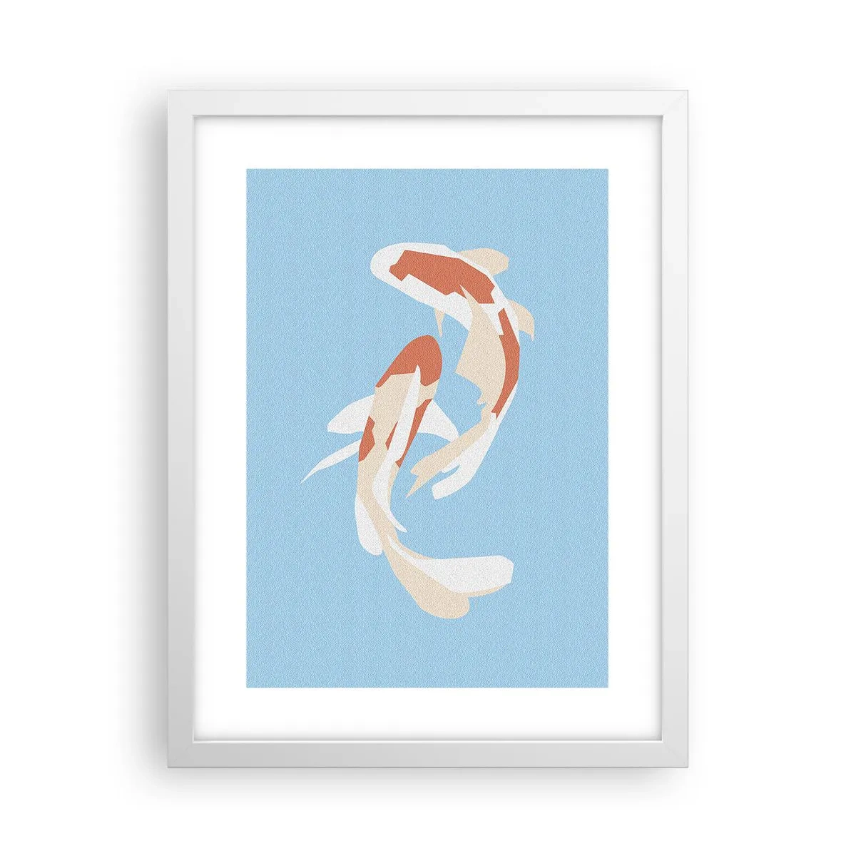 Póster en marco blanco - Natación sincronizada espontánea - 30x40 cm