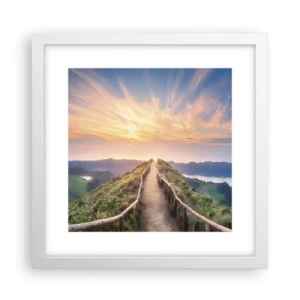 Póster en marco blanco - Cerca del cielo - 30x30 cm