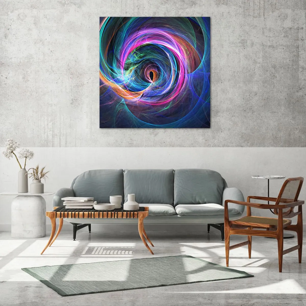 Cuadro sobre vidrio - Impresiones sobre Vidrio - ¿Dónde me llevarás? - 70x70 cm