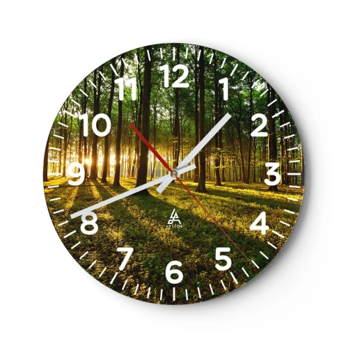 Reloj de pared - Reloj de vidrio - Una fotografía de todos los manantiales - 30x30 cm