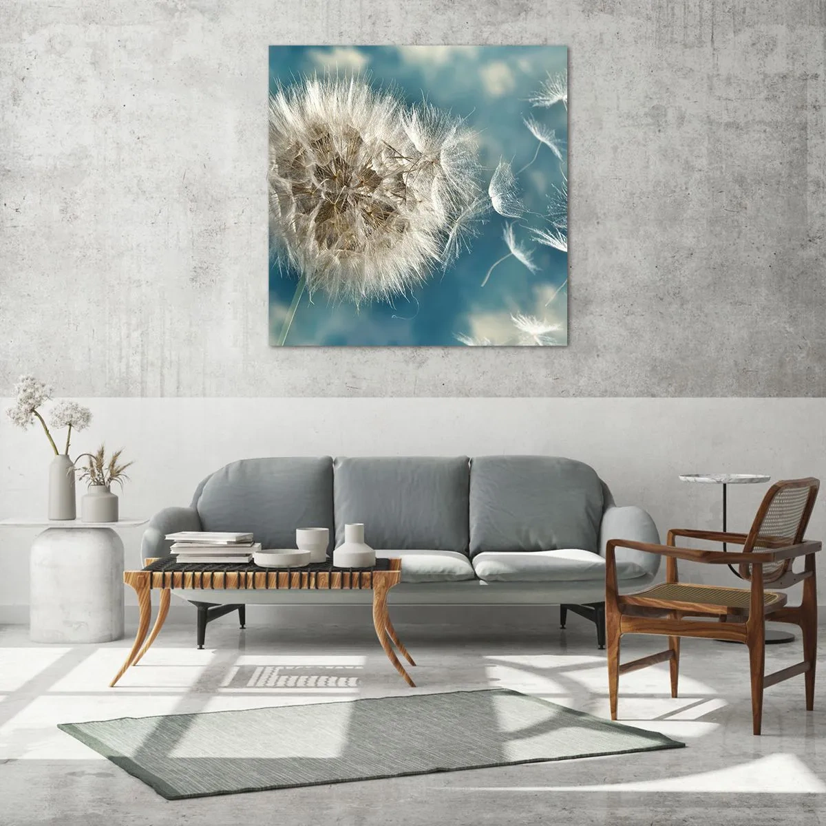 Cuadro sobre vidrio - Impresiones sobre Vidrio - El aliento de un ángel - 70x70 cm