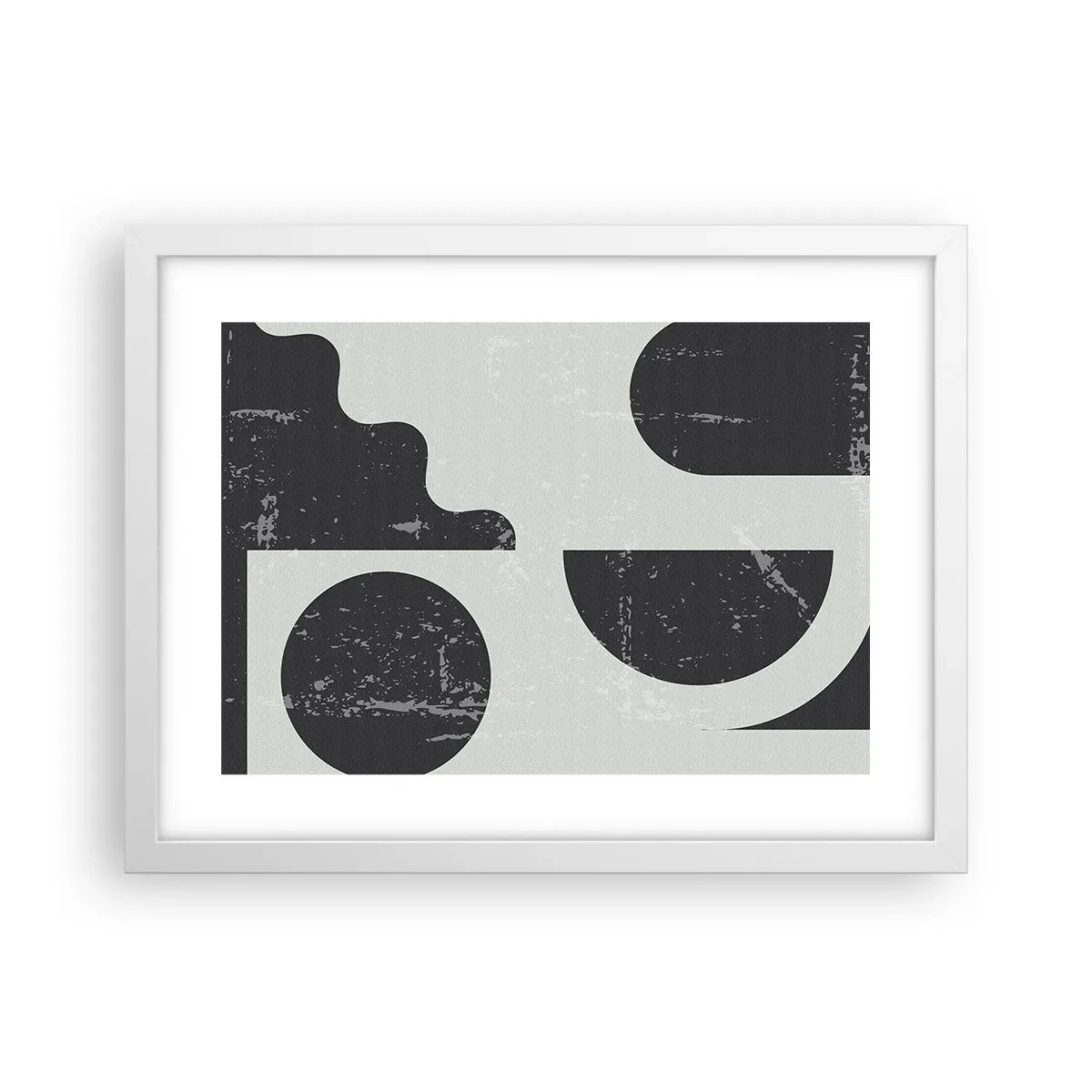 Póster en marco blanco - Composición arriba y abajo - 40x30 cm