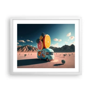 Póster en marco blanco - Un sabor a vacaciones - 50x40 cm