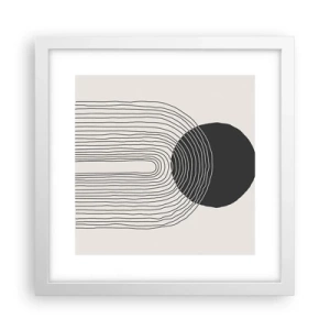 Póster en marco blanco - Temblor y certeza - 30x30 cm