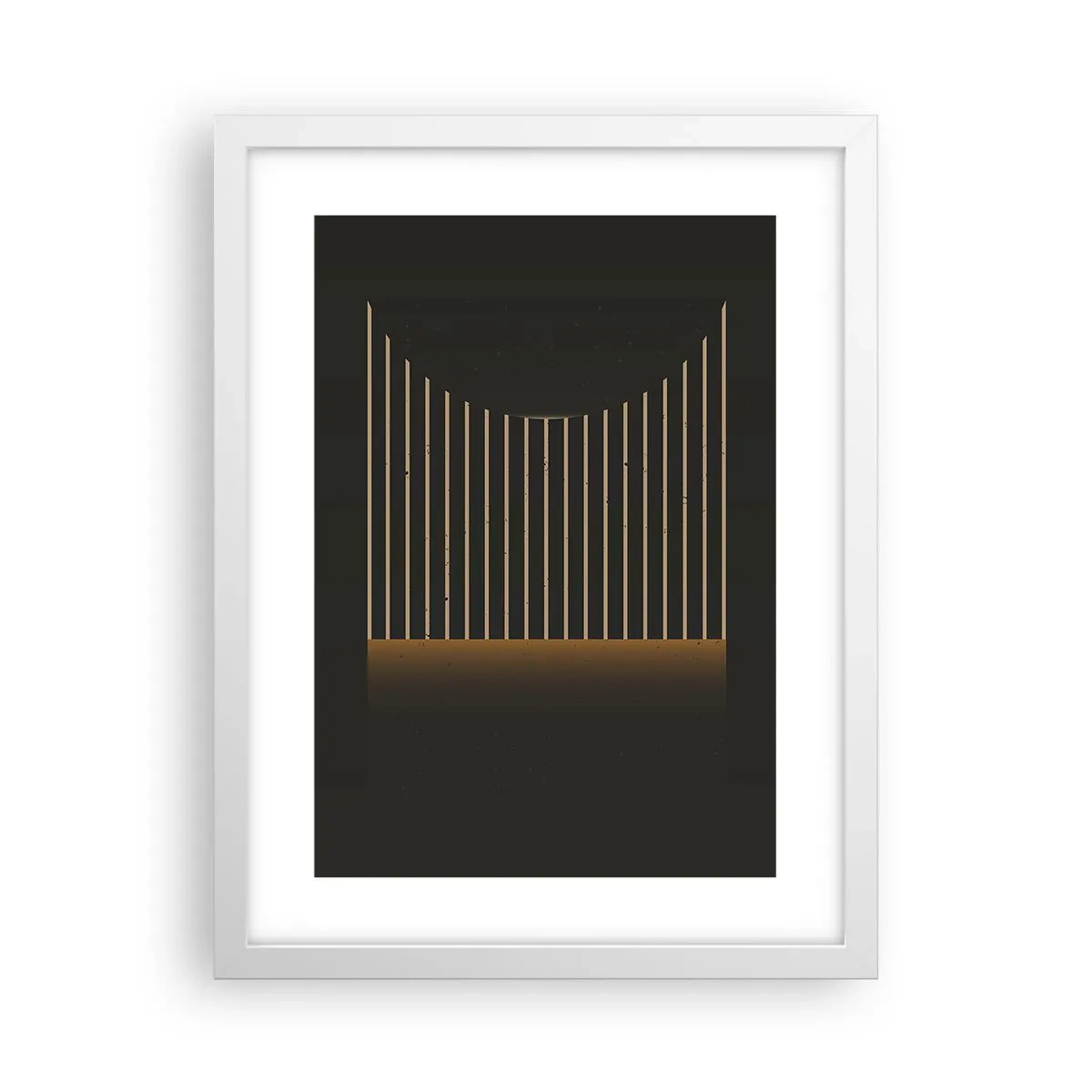 Póster en marco blanco - Explorar la oscuridad - 30x40 cm