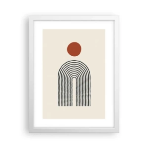 Póster en marco blanco - Magnetismo de formas y colores - 30x40 cm