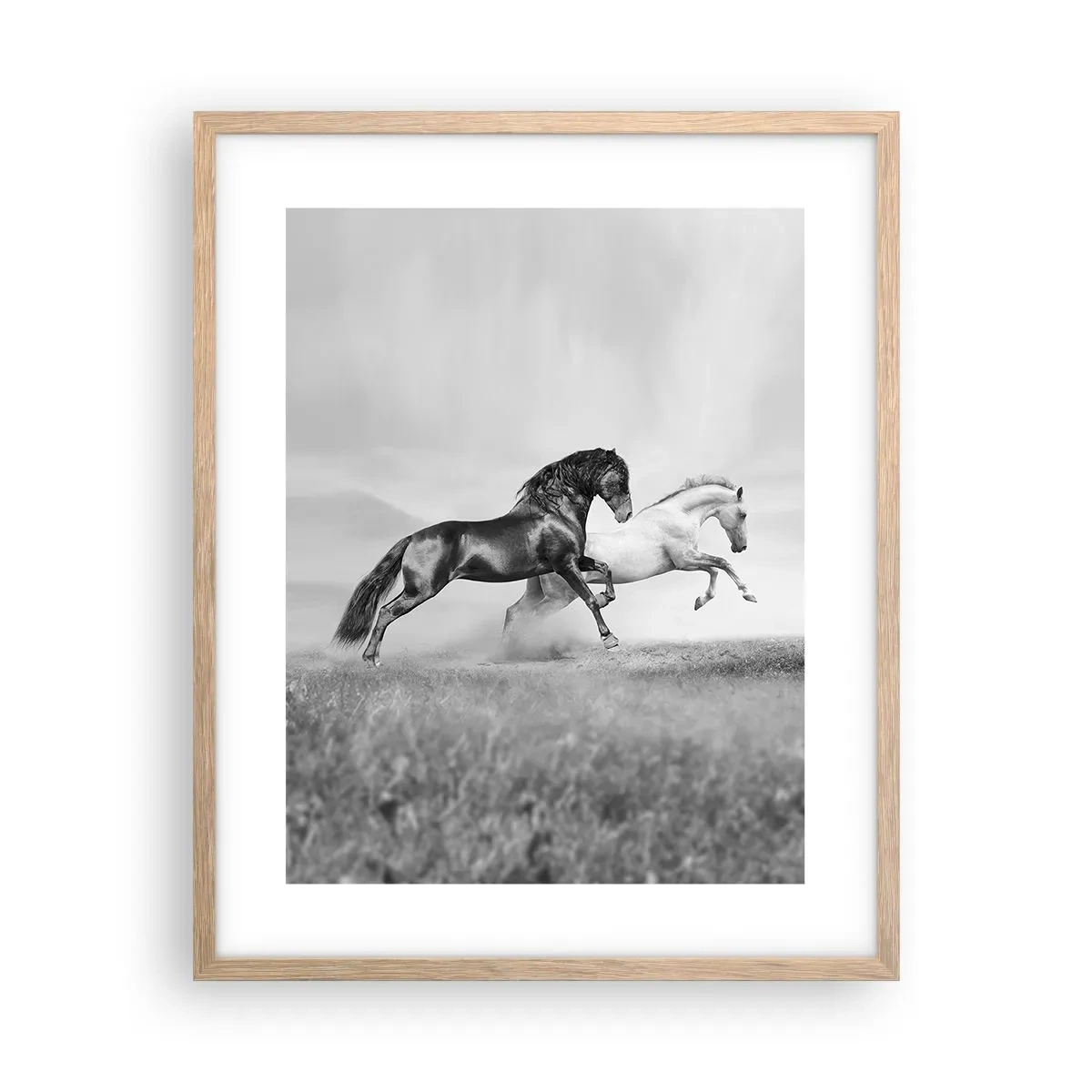 Póster en marco roble claro - Ángeles y demonios - 40x50 cm