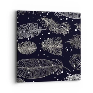 Cuadro sobre lienzo - Impresión de Imagen - Encaje de plumas - 40x40 cm