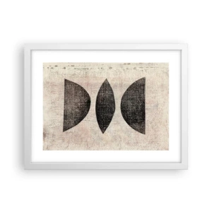 Póster en marco blanco - Abstracción étnica - 40x30 cm
